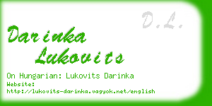 darinka lukovits business card